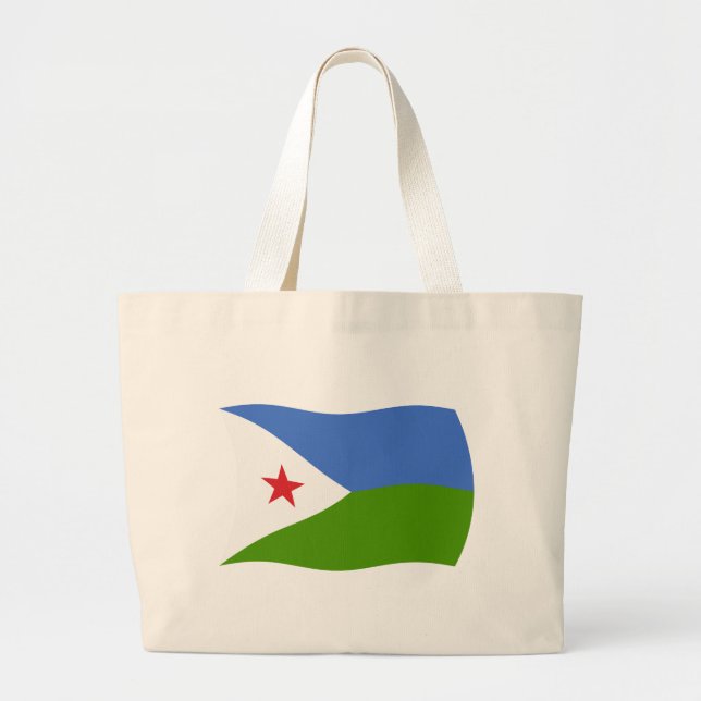 Dschibuti Flag Tote Bag Jumbo Stoffbeutel (Vorne)