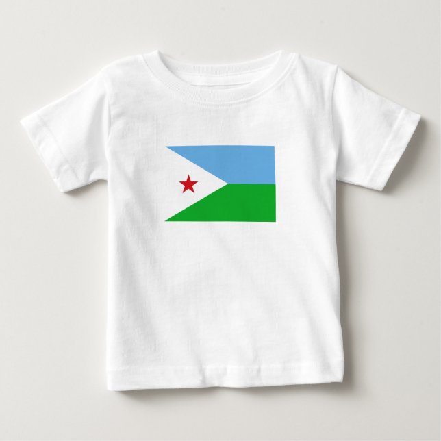 Dschibuti-Flagge Baby T-shirt (Vorderseite)