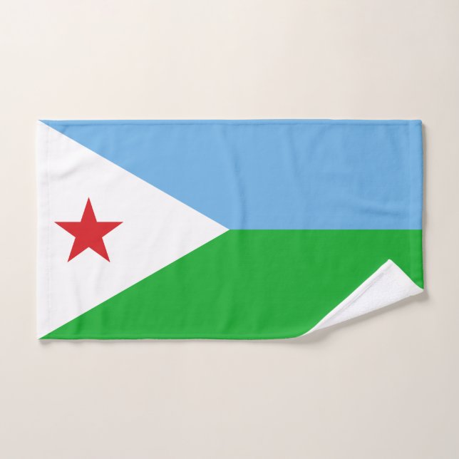 Dschibuti-Flagge Badhandtuch Set (Handtuch)