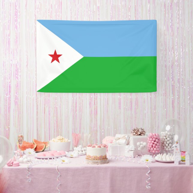 Dschibuti-Flagge Banner (Party)