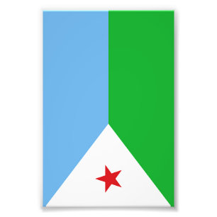 Dschibuti-Flagge Fotodruck