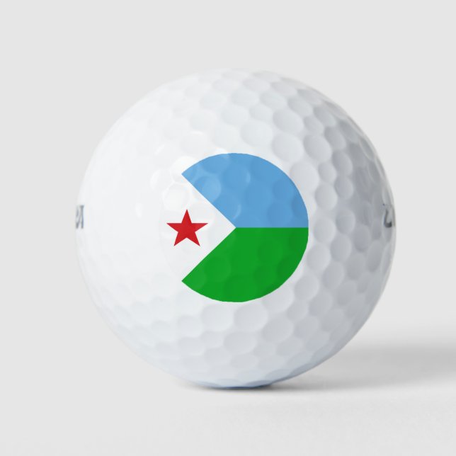 Dschibuti-Flagge Golfball (Vorderseite)