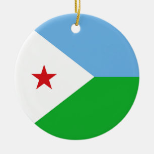 Dschibuti-Flagge Keramik Ornament