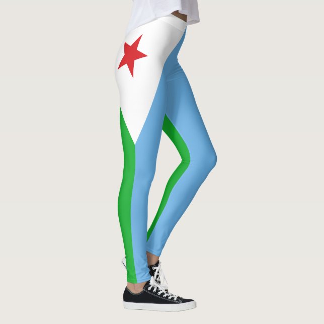 Dschibuti-Flagge Leggings (Rechts)