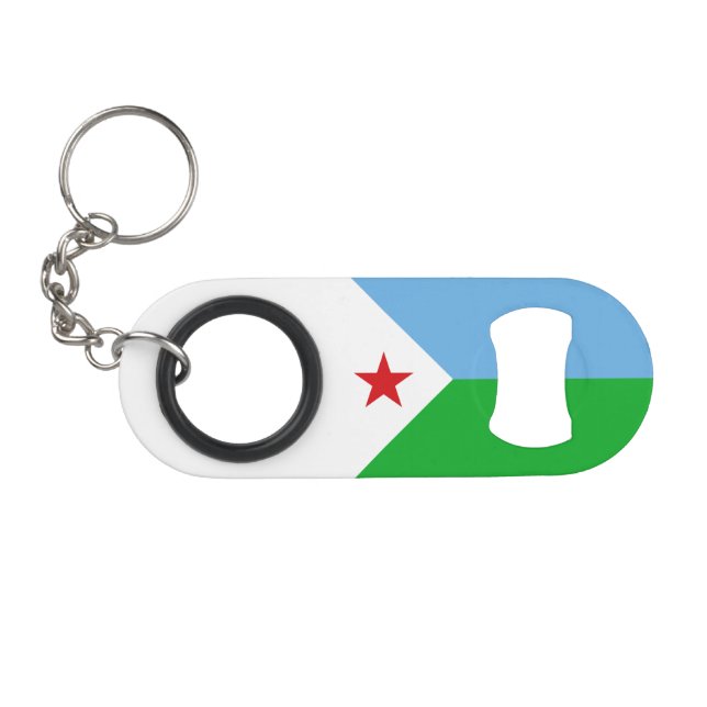 Dschibuti-Flagge Mini Flaschenöffner (Vorderseite (Horizontal))