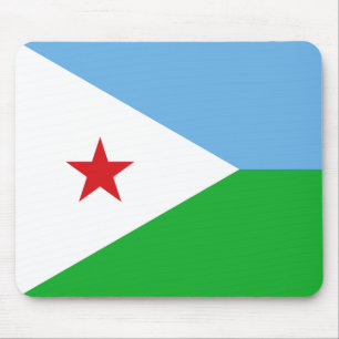 Dschibuti-Flagge Mousepad