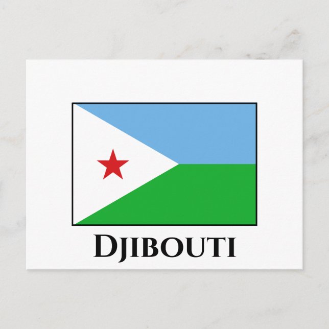 Dschibuti-Flagge Postkarte (Vorderseite)