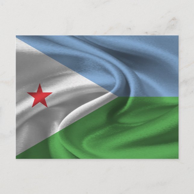 Dschibuti-Flagge Postkarte (Vorderseite)