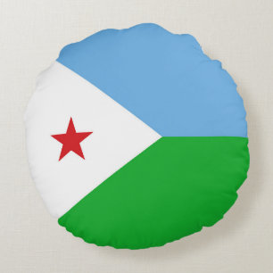 Dschibuti-Flagge Rundes Kissen