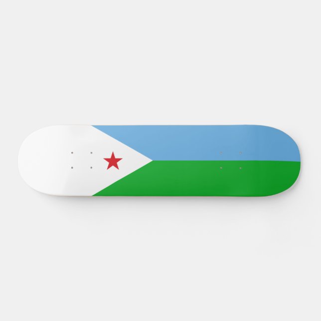Dschibuti-Flagge Skateboard (Horizontal)