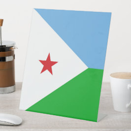 Dschibuti-Flagge Sockelschild