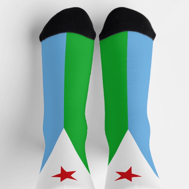 Dschibuti-Flagge Socken (Oben)