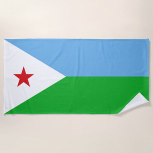 Dschibuti-Flagge Strandtuch