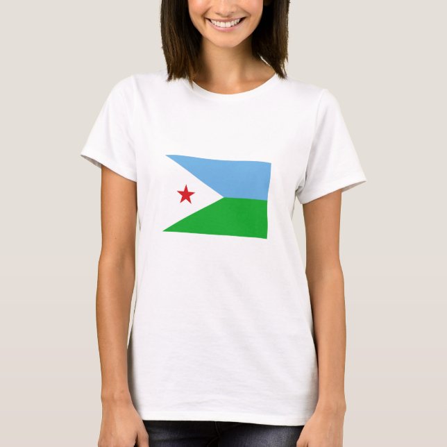 Dschibuti-Flagge T-Shirt (Vorderseite)