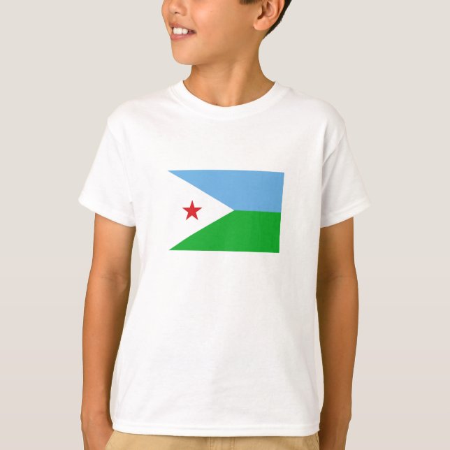 Dschibuti-Flagge T-Shirt (Vorderseite)