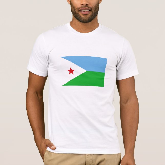 Dschibuti-Flagge T-Shirt (Vorderseite)