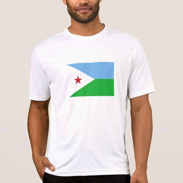 Dschibuti-Flagge T-Shirt (Vorderseite)