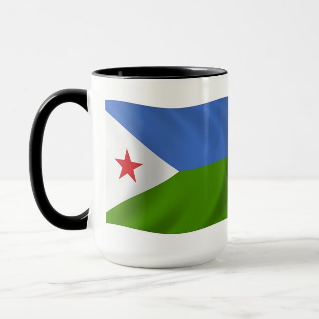 Dschibuti-Flagge Tasse (Links)