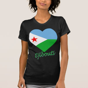 Dschibuti-Flaggen-Herz T-Shirt