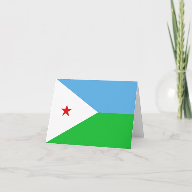 Dschibuti-Flaggennotecard Karte (Vorderseite)