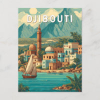 Dschibuti Illustration Reisen Vintag
