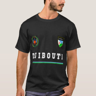 Dschibuti SportSoccer Jersey T-Shirt Flag Football
