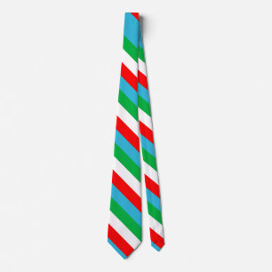 Dschibuti Usbekistan Äquatorialguinea Flagge Strei Krawatte