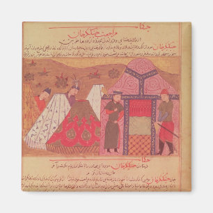 Dschingis Khan außerhalb seines Zeltes Magnet