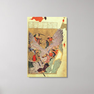 Dschingis Khan (c.1162-1227) kämpfte gegen die Chi Leinwanddruck