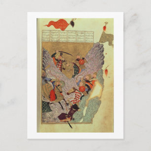 Dschingis Khan (c.1162-1227) kämpfte gegen die Chi Postkarte