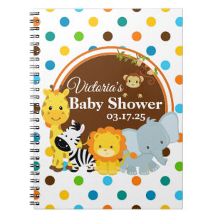 Dschungel-Baby-Duschen-Zickzack kundenspezifisches Notizblock