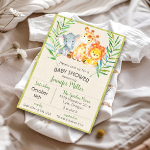 Dschungel-Baby-Shower-Einladung Einladung