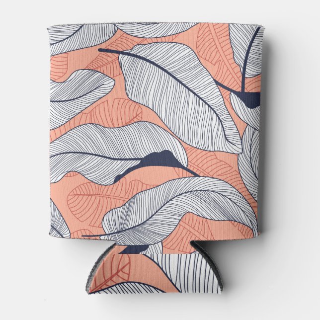 Dschungel-Blätter Nahtlose tropische Muster Dosenkühler (Vorderseite)