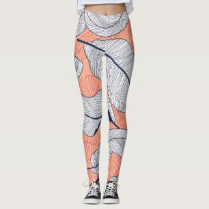 Dschungel-Blätter Nahtlose tropische Muster Leggings