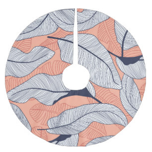 Dschungel-Blätter Nahtlose tropische Muster Polyester Weihnachtsbaumdecke