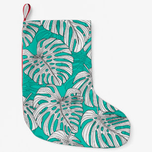 Dschungel Blätter Tropenflora Nahtlos Kleiner Weihnachtsstrumpf