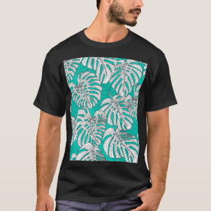 Dschungel Blätter Tropenflora Nahtlos T-Shirt