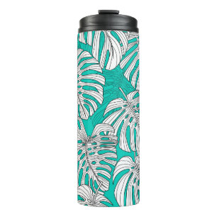Dschungel Blätter Tropenflora Nahtlos Thermosbecher