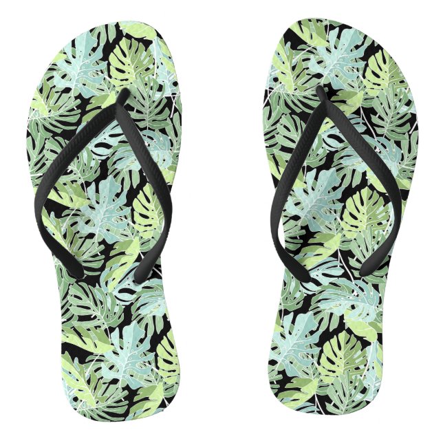 Dschungel-Blumenmuster Flip Flops (Fußbett)