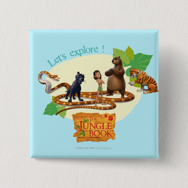 Dschungel-Buch-Gruppe schoss 4 Button (Vorderseite)