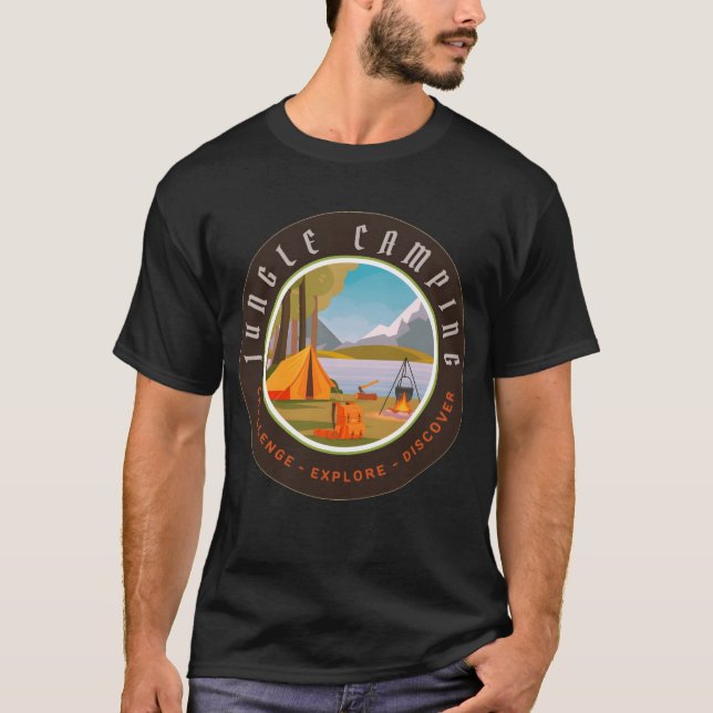 Dschungel-Camping-Freund T-Shirt (Vorderseite)
