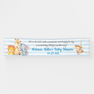 Dschungel-Elefant-Babyparty-Fahne Banner