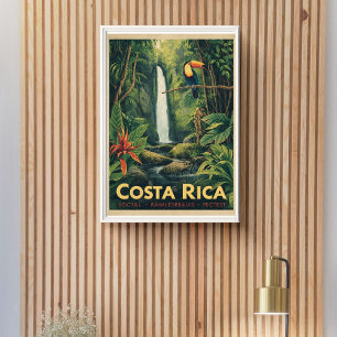 Dschungel Escape – Vintage Costa Rica Reise  Poster