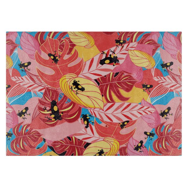 Dschungel-Frösche Schneidebrett (Vorderseite)