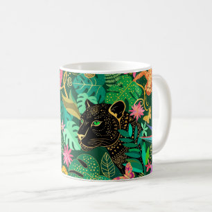 Dschungel Golden Fantasy Surreal Exotisch Kaffeetasse