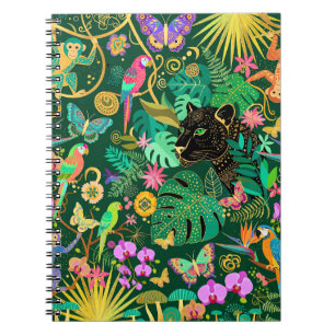 Dschungel Golden Fantasy Surreal Exotisch Notizblock