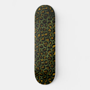 Dschungel Grün Gelb Gepard Leopard Muster Skateboard