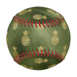 Dschungel Grün Gelbe Ananas Tropische Früchte Baseball