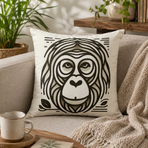 Dschungel-Harmonie: Orang-Utan-inspiriert Kissen