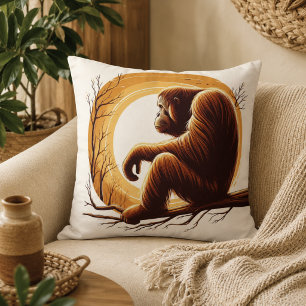 Dschungel-Harmonie: Orang-Utan-inspiriert  Kissen